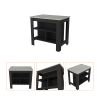 Brooklyn Kitchen Island, Three Concealed Shelves