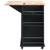 Kitchen Island with Power Outlet,Kitchen Storage Island with Drop Leaf and Rubber Wood,Open Storage and Wine Rack,5 Wheels