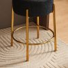 24" Tall, Round Bar Stools, Set of 2 - Contemporary upholstered dining stools for kitchens